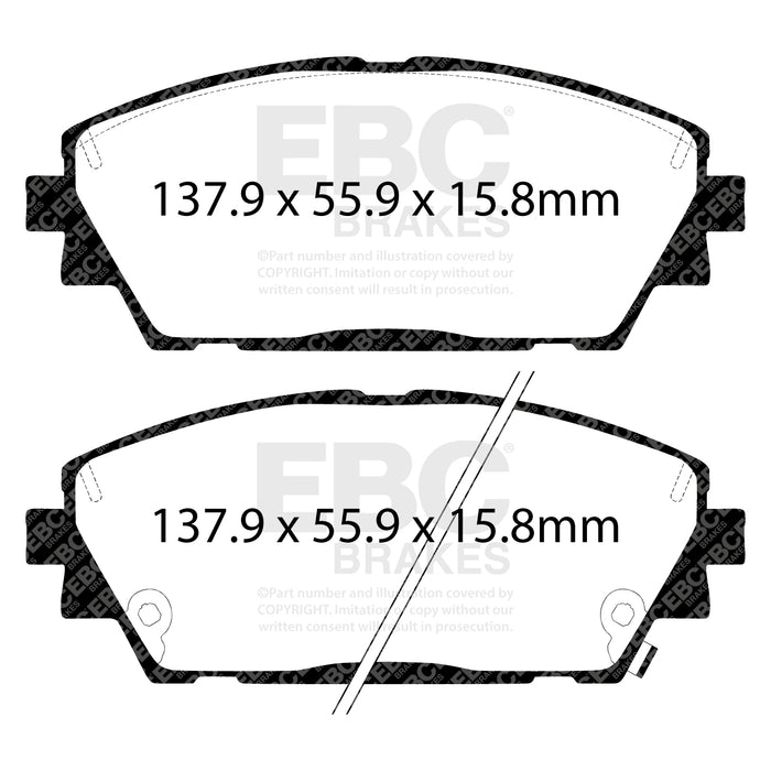 EBC yellowstuff brake pads front fits 2019 Mazda 3 Bp 2 5l