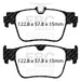 EBC redstuff brake pads rear fits 2022 Audi S3 2 0t
