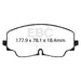 EBC redstuff brake pads front fits 2022 Audi S3 2 0t