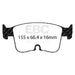 EBC yellowstuff brake pads front fits 2022 Audi A3 2 0t 40