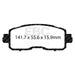 EBC greenstuff brake pads front part DP23011 fits 2013 Nissan Altima 2 5 L33 Sedan