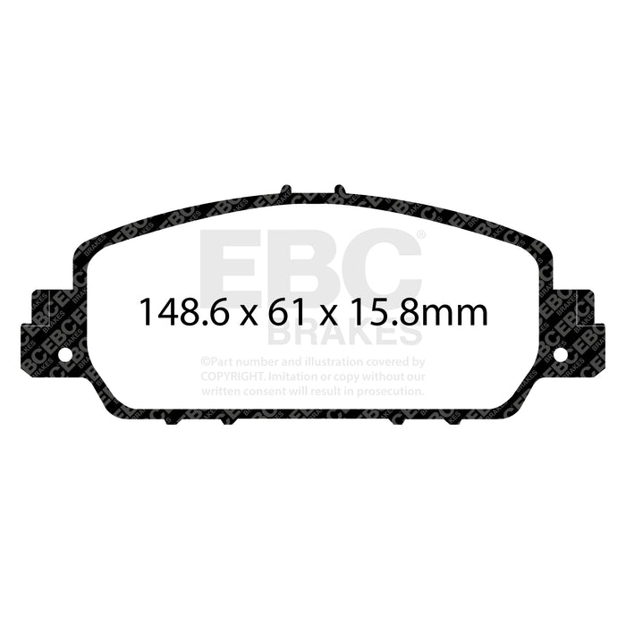 EBC yellowstuff brake pads front fits 2013 Honda Accord Coupe 2 4 Ex