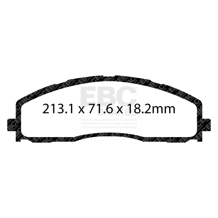 EBC yellowstuff brake pads front fits 2013 Ford F250 Inc Super Duty 6 2 2wd