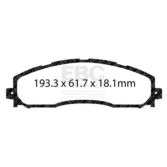 EBC brake pads rear part ED93016 fits 2013 Ford F250 Inc Super Duty 6 2 2wd Extra Duty