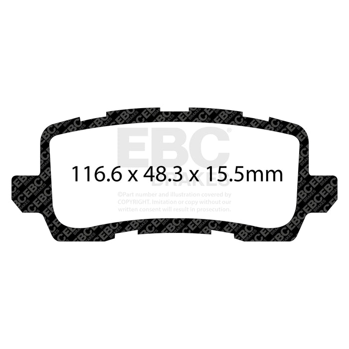 EBC greenstuff brake pads rear part DP23018 fits 2013 Acura Rlx 3 5