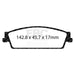 EBC yellowstuff brake pads rear fits 2015 Cadillac Escalade 6 2 2wd