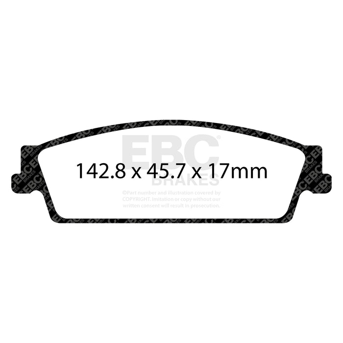 EBC greenstuff brake pads rear part DP63022 fits 2015 Cadillac Escalade 6 2 2wd