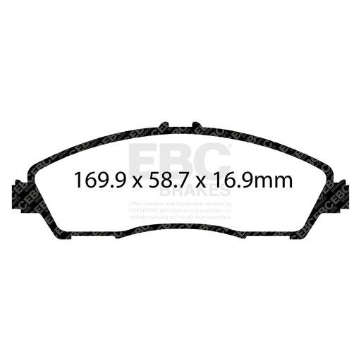 EBC | Front Yellowstuff Pad and Plain Vented Rotor Kit | PN: S13KF1513