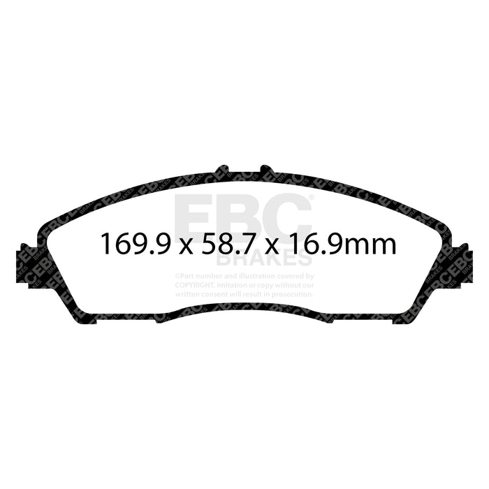 EBC yellowstuff brake pads front fits 2014 Acura Mdx 3 5