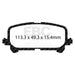 EBC greenstuff brake pads rear part DP63025 fits 2014 Acura Mdx 3 5