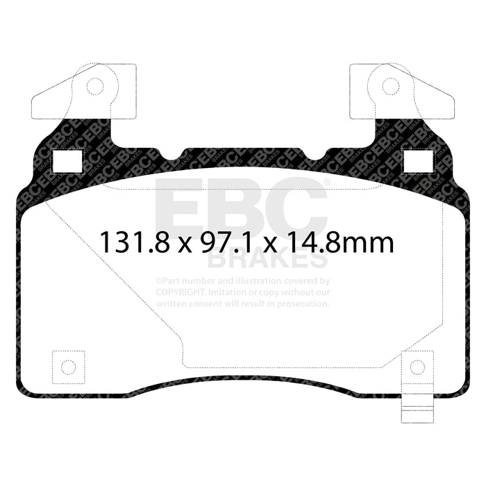 EBC | Front Yellowstuff Pad and Plain Vented Rotor Kit | PN: S13KF2009