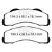 EBC brake pads front part ED93034 fits 2015 Ford F150 2 7 Twin Turbo 2wd Extra Duty