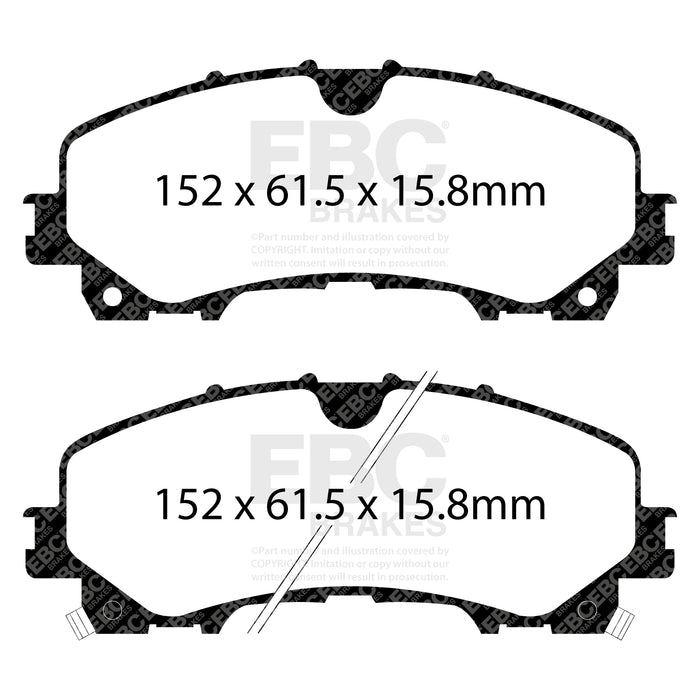 EBC redstuff brake pads front fits 2013 Infiniti Q50 3 7