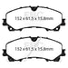EBC redstuff brake pads front fits 2013 Infiniti Q50 3 7