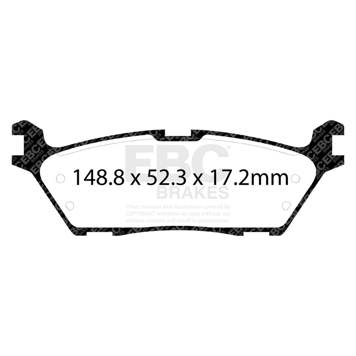 EBC brake pads rear part F150 fits 2015 Ford F150 2 7 Twin Turbo 2wd Electric Pb Extra Duty