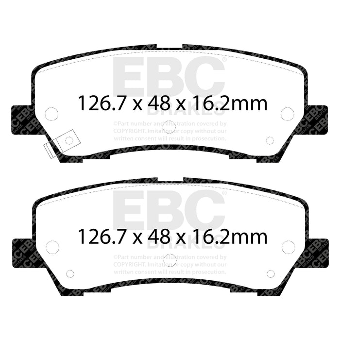 EBC yellowstuff brake pads rear fits 2015 Ford Mustang 2 3 Turbo
