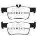 EBC ultimax brake pads rear part UD1833 fits 2015 Ford Edge 2 0 Turbo Fwd Ultimax2