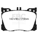 EBC redstuff brake pads front fits 2017 Mercedes Benz E300 W213 2 0l Turbo