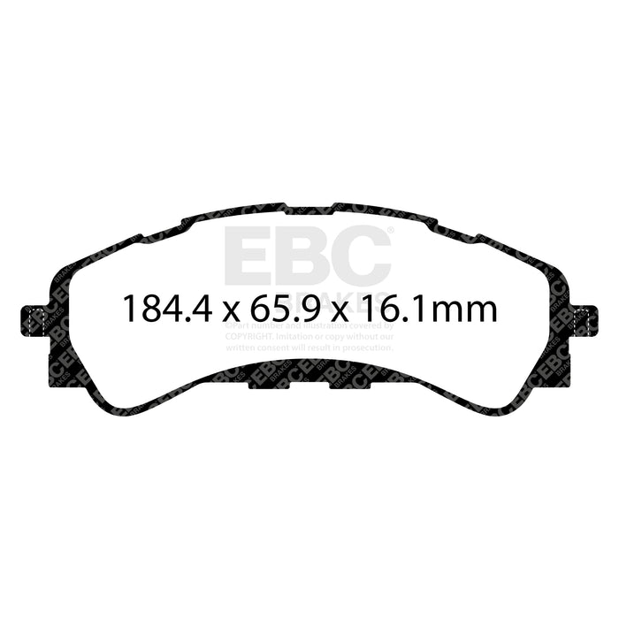 EBC yellowstuff brake pads front fits 2019 Ford Ranger 2wd 2 3t