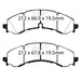 EBC yellowstuff brake pads front fits 2019 Chevrolet Silverado 2500 2wd