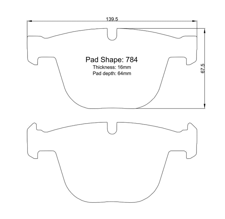 Winmax W-Series PBP 0784 Brake Pads for E90/E92/E93 M3 Rear