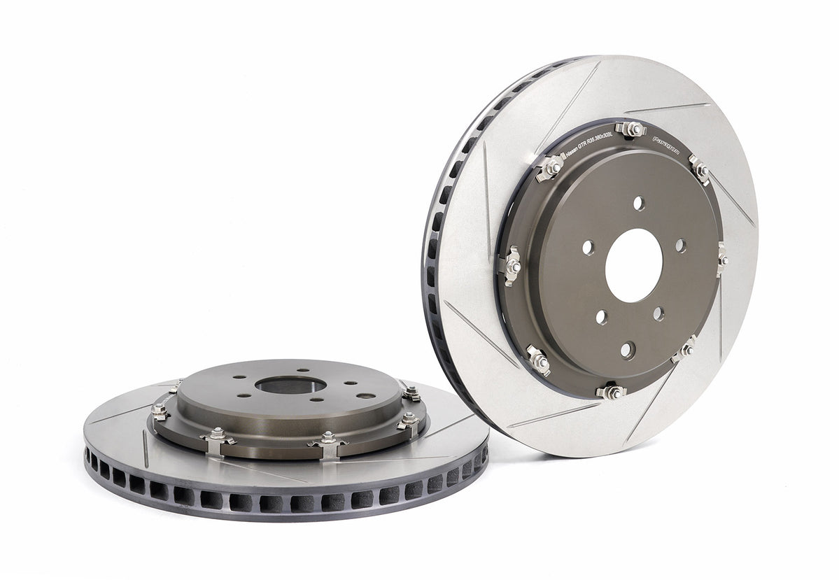GT-R R35 2-pc Floating Brake Rotors (rear) — Alcon Brake Kits