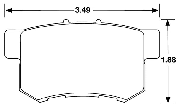Hawk Performance brake pads part HB145 fits Performance Hb145 Series