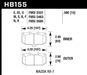 Hawk Performance HB155 Series Brake Pad 0.580 in. thick