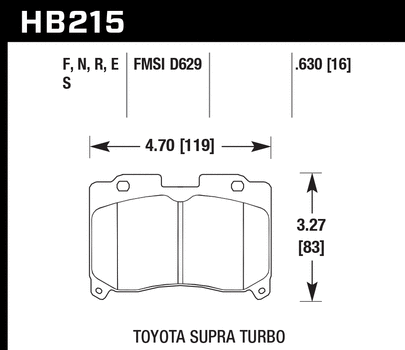 Hawk Performance HB215 Series Brake Pad 0.630 in. thick