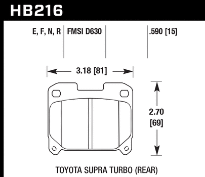 Hawk Performance HB216 Series Brake Pad 0.590 in. thick