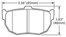 Hawk Performance brake pads part HB262 fits Performance Hb262 Series