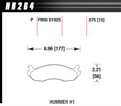 Hawk Performance HB264 Series Brake Pad 0.575 in. thick