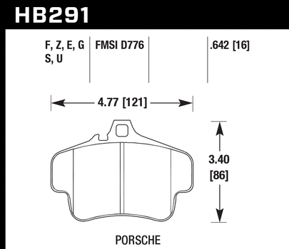 Hawk Performance HB291 Series Brake Pad 0.642 in. thick