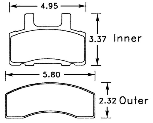 Hawk Performance brake pads part HB296 fits Performance Hb296 Series