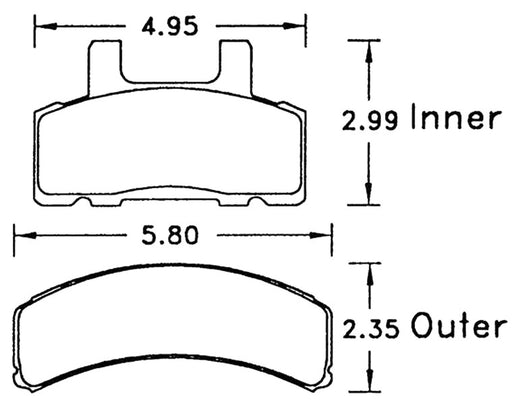 Hawk Performance brake pads part HB332 fits Performance Hb332 Series