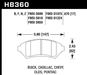 Hawk Performance HB360 Series Brake Pad 0.670 in. thick