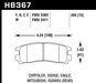 Hawk Performance HB367 Series Brake Pad 0.606 in. thick