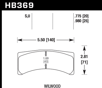 Hawk Performance HB369 Series Brake Pad 0.980 in. thick