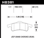 Hawk Performance HB381 Series Brake Pad 0.661 in. thick