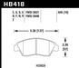 Hawk Performance HB418 Series Brake Pad 0.646 in. thick