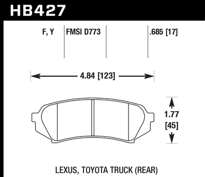 Hawk Performance HB427 Series Brake Pad 0.685 in. thick