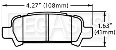 Hawk Performance brake pads part HB434 fits Performance Hb434 Series