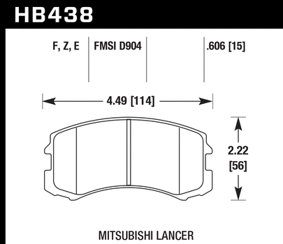 Hawk Performance HB438 Series Brake Pad 0.606 in. thick