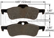 Hawk Performance brake pads part HB445 fits Performance Hb445 Series
