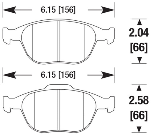 Hawk Performance brake pads part HB449 fits Performance Hb449 Series
