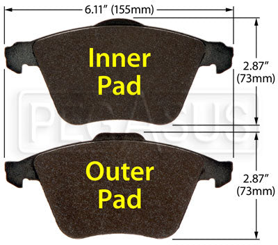 Hawk Performance brake pads part HB515 fits Performance Hb515 Series