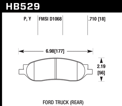 Hawk Performance HB529 Series Brake Pad 0.710 in. thick