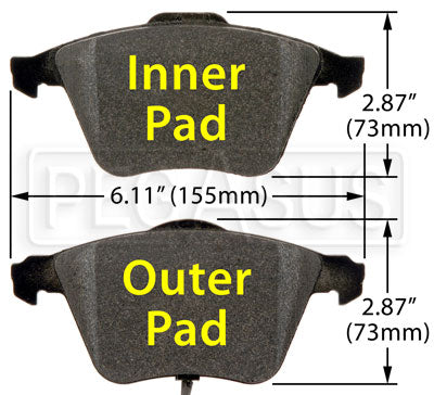 Hawk Performance brake pads part HB538 fits Performance Hb538 Series