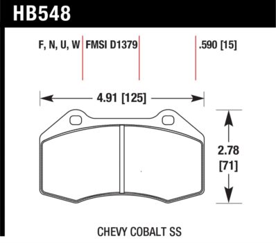 Hawk Performance HB122 Series Brake Pad 0.710 in. thick