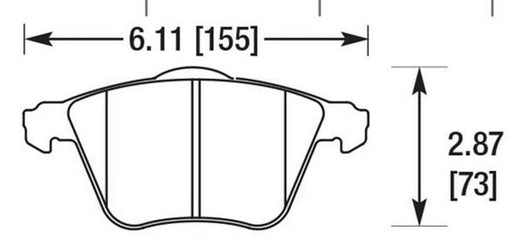 Hawk Performance brake pads part HB549 fits Performance Hb549 Series